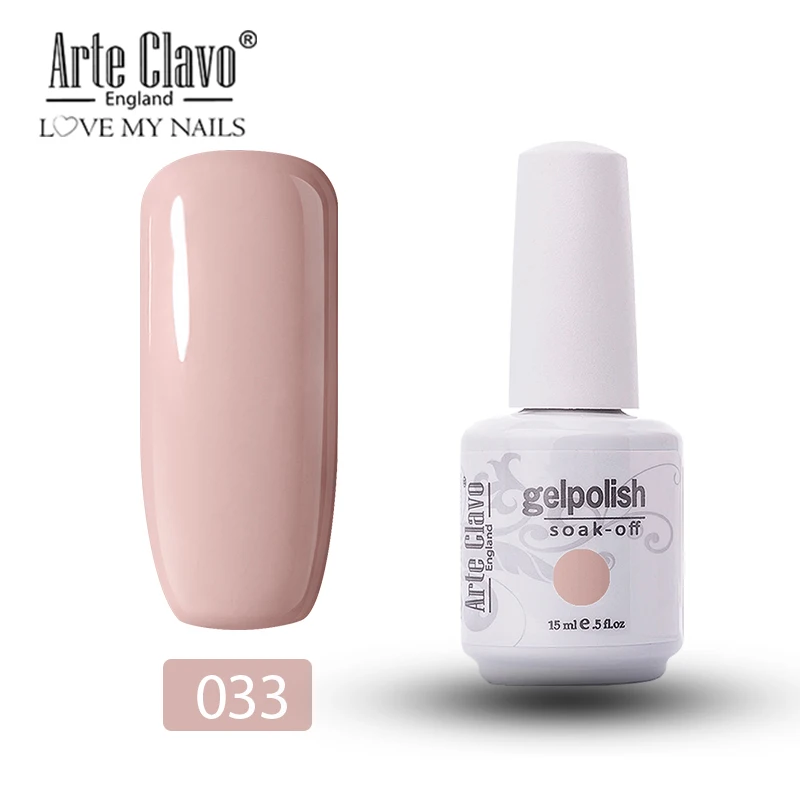 Arte Clavo Soak Off УФ-гель для ногтей 15 мл серый темный цвет Гель-лак для нейл-арта лак для ногтей гель лак Lucky Gel Nails - Цвет: 033