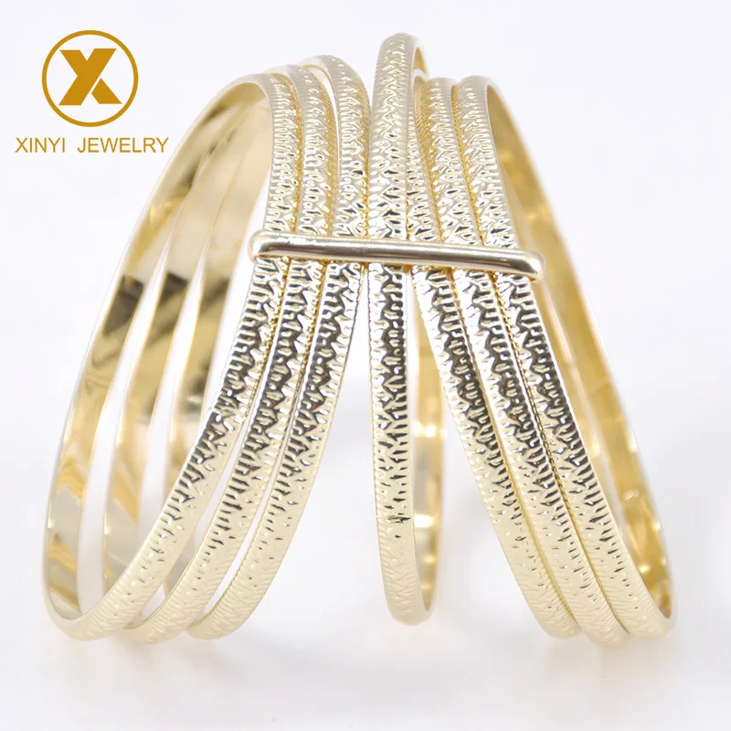 

French women's luxury gold bracelet 2mm thin bracelet fashion hollow jewelry bracelet 7 pieces SZ1434-24