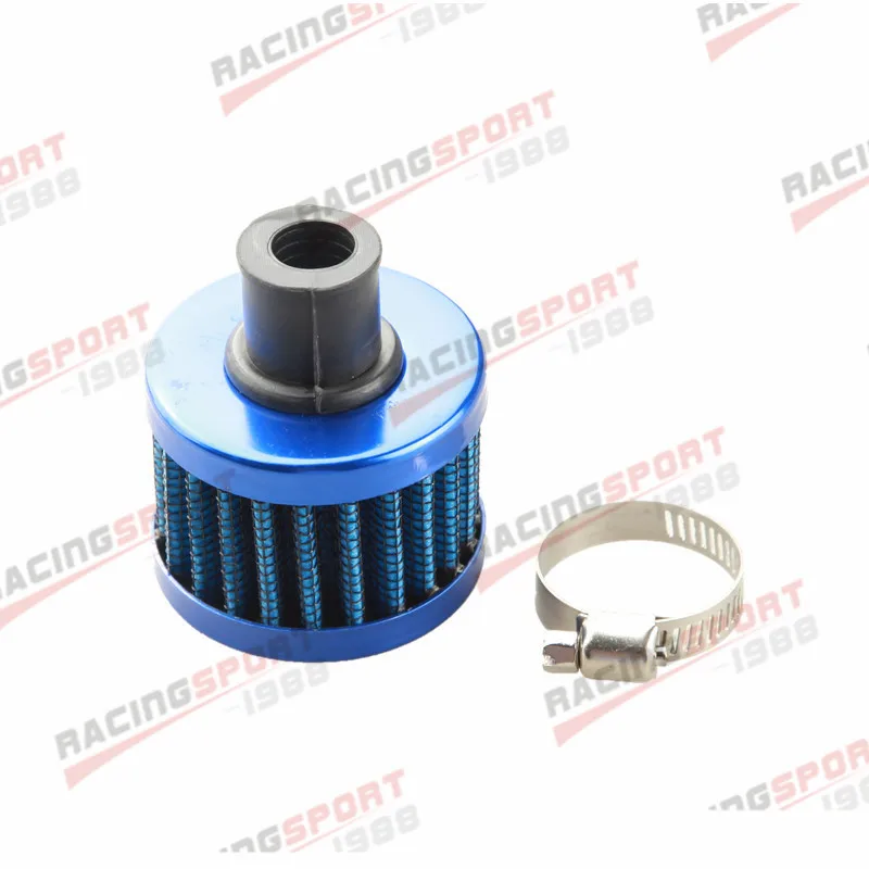 NEW BLUE 18mm Mini Air Intake Crankcase Breather Filter Valve Cover Catch Tank