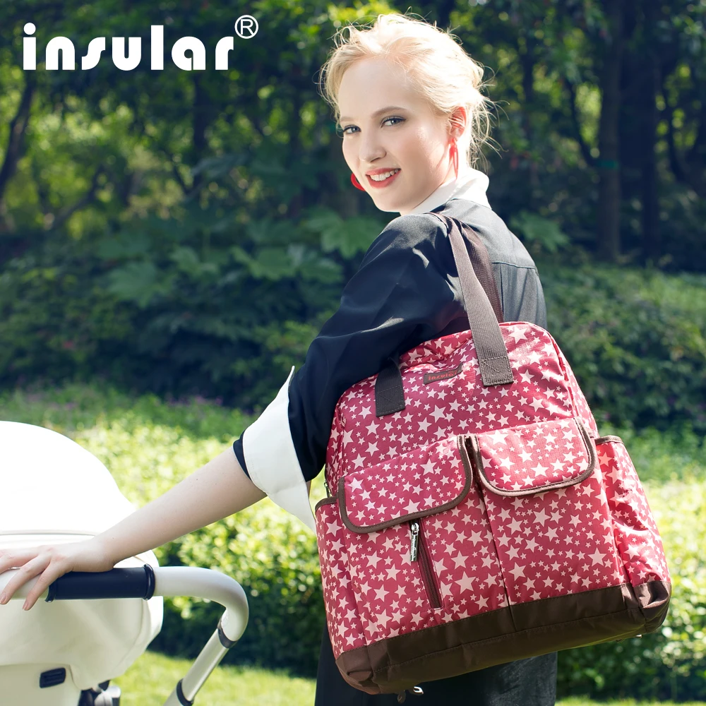 

Multi Function Waterproof Diaper Bag for Mother Large Capacity Nylon Nappy Changing Bag Set Stroller Bag for Baby Care