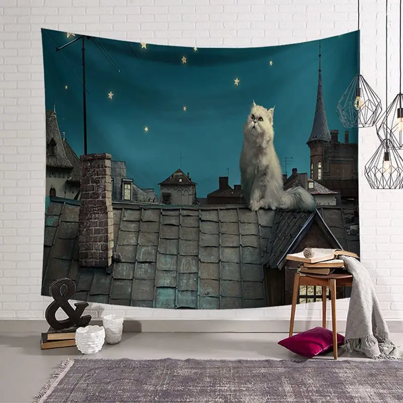 

Elephant Tapestry Colored Printed Decorative Mandala Polyster Tapestry Indian Boho Wall Carpet