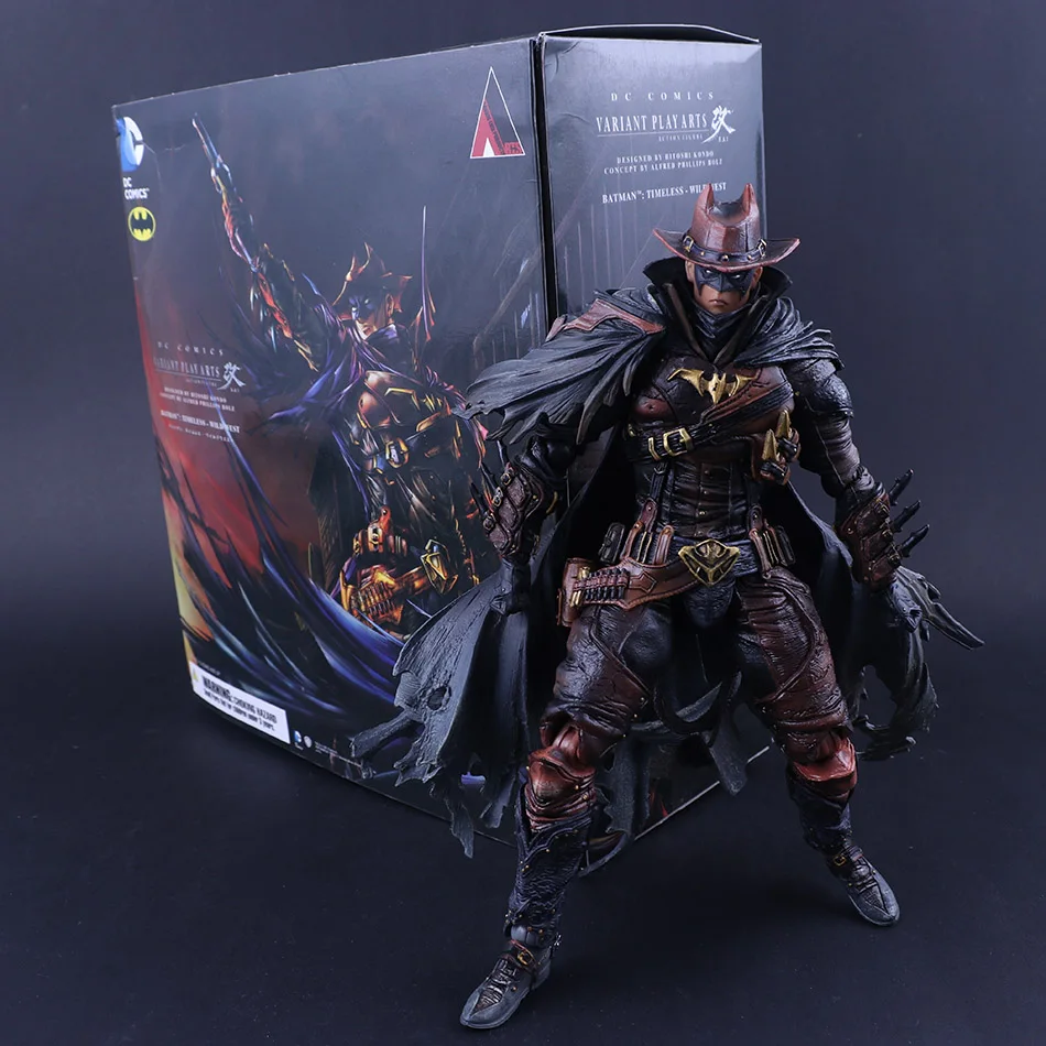 

Play Arts Kai Square Enix DC Comics West cowboy Batman Timeless wildwest  Bat-man Figma Movable Action Figure Model Collection