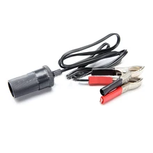 Черный и красный аккумулятор линии батарея клип сигарета более легкий разъем преобразования аварийного батарея пожарный соединительный кабель