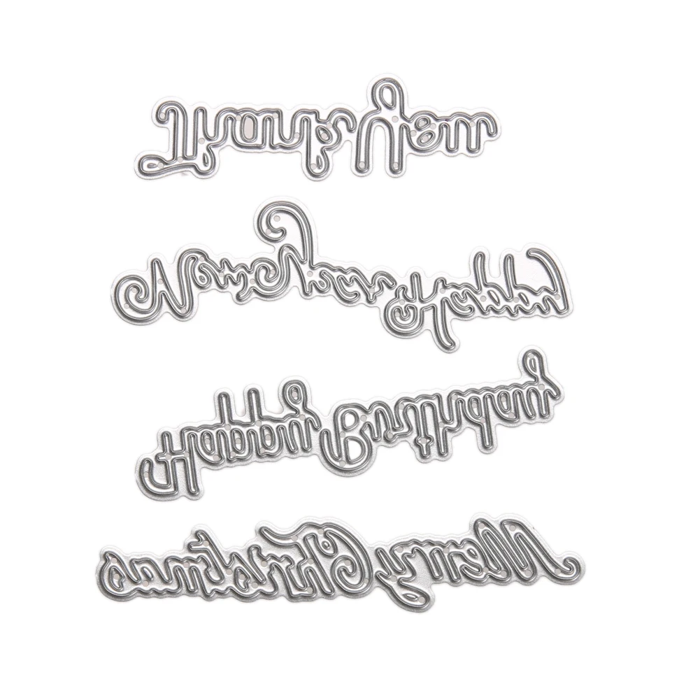 HAPPY NEW YEAR die cuts scrapbook cards
