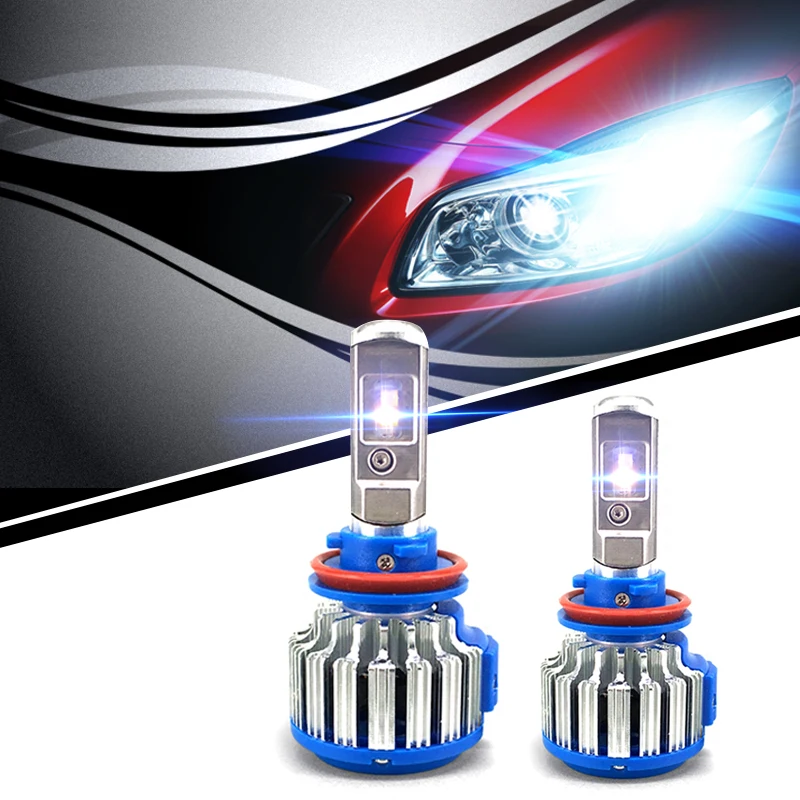 Авто светодиодные фары H3 автомобиля передний H1 H4 H7 H11 H13 9004 9005 9006 9007 автомобилей