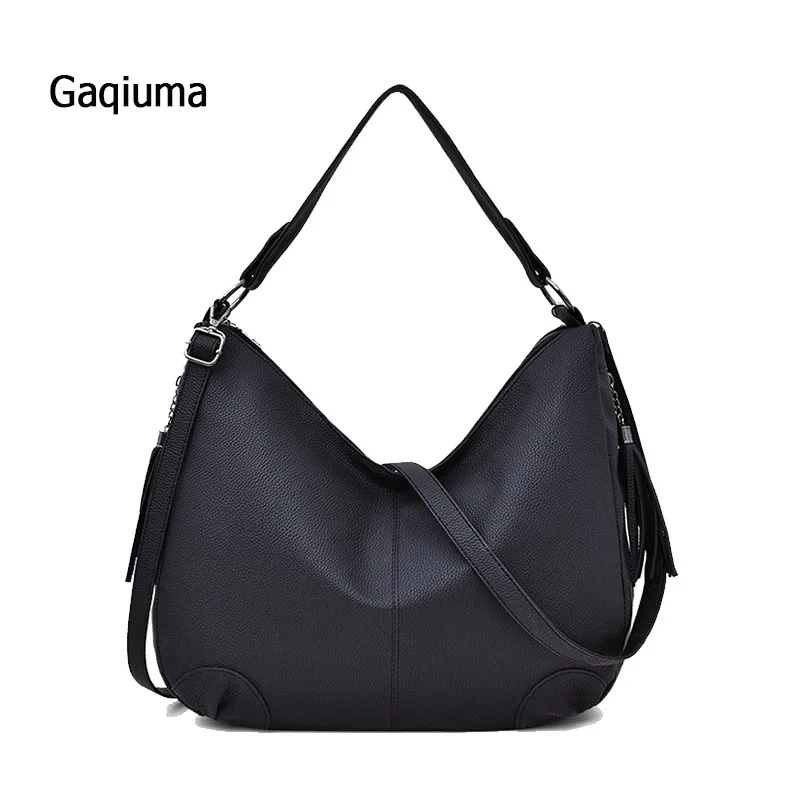 

Fashion bucket soft PU material single strap solid zipper big capacity silt pocket versatile cross body bags for women