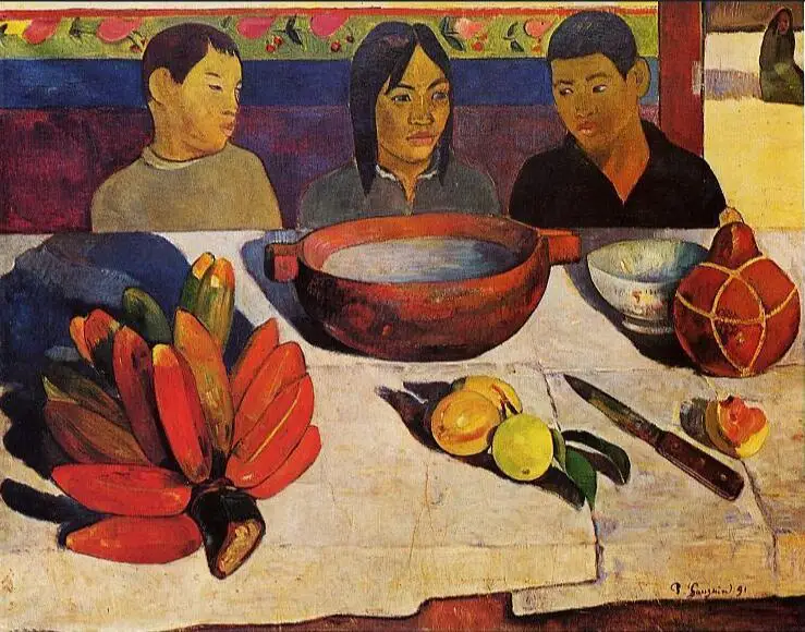 

High quality Oil painting Canvas Reproductions The Meal (The Bananas) (1891) by Paul Gauguin hand painted