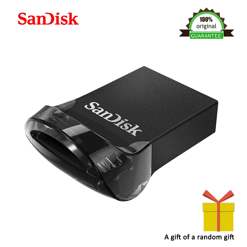 100% Оригинальный sandisk CZ430 флеш накопитель 32 Гб 64 до 130 МБ/с. 128 ГБ Glide мини USB Поддержка