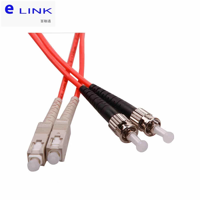 SC-ST fiber optic patchcord OM1 OM2 duplex Multimode 3.0mm 62.5/125um cable optical fibre jumper free shipping ELINK 20pc ST SC
