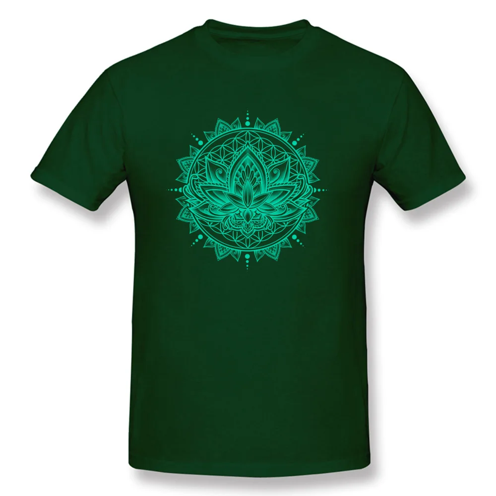 Lotus Mandala - Tosca Funny T Shirt Short Sleeve for Men 100% Cotton Summer/Fall O Neck T Shirts Casual Sweatshirts Wholesale Lotus Mandala - Tosca dark