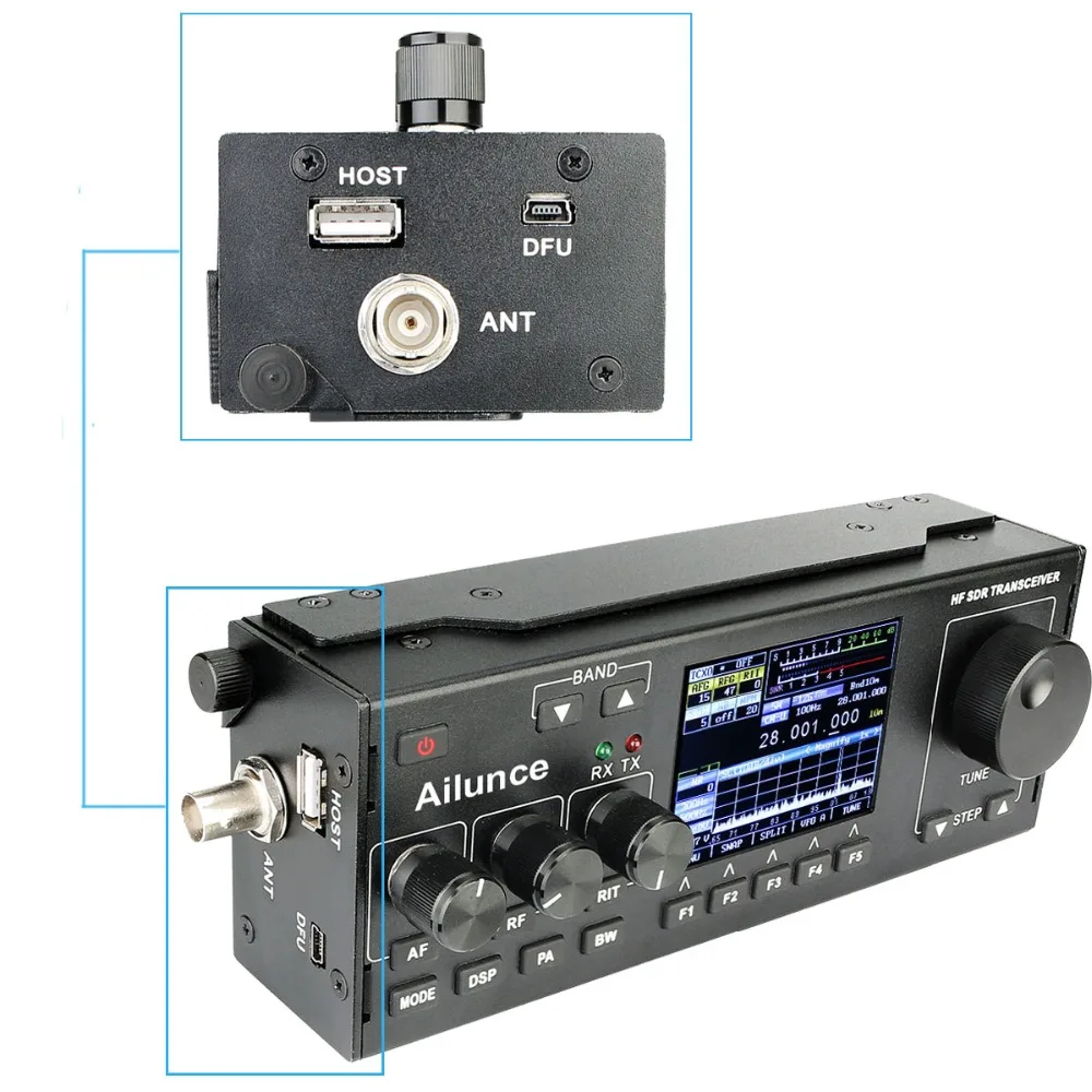 Ailunce HS1 HF SDR приемопередатчик радио любительский TX 15 Вт Ham радио Staion RX/TX: 0,5 МГц-30 МГц SSB(J3E), CW, AM, FM, FREE-DV