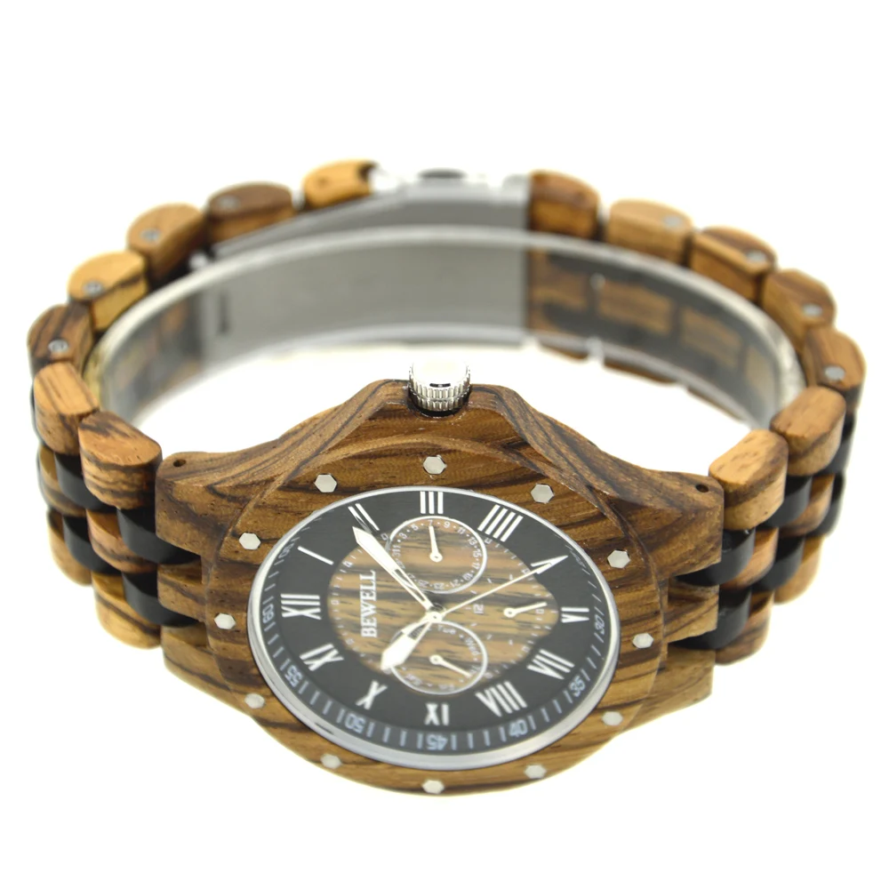 BEWELL WOODEN WATCH