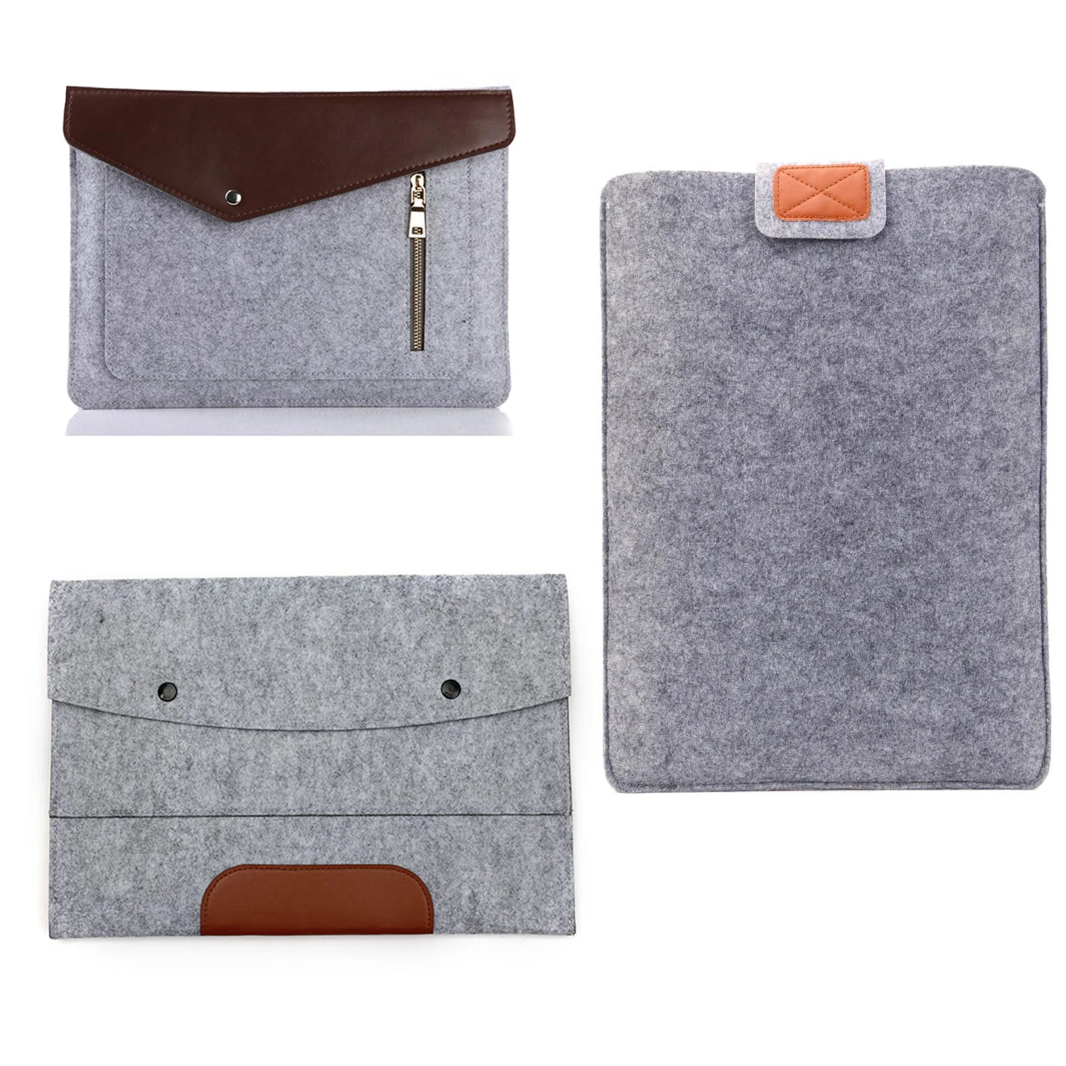 

3 Designs New Felt Bag Fashion Laptop Sleeve Bags Cases For Macbook Air 11.6" Business Mens Womens Portable Netbook Cover Bolsas