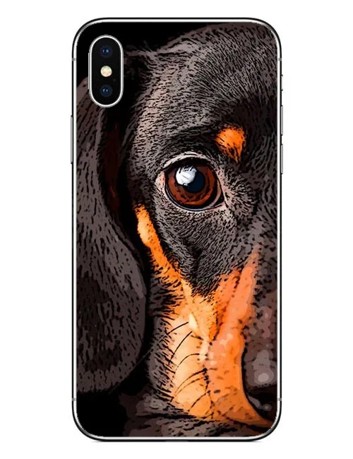 Длинная собака краткое жесткий чехол для телефона из поликарбоната iphone X 10 Крышка