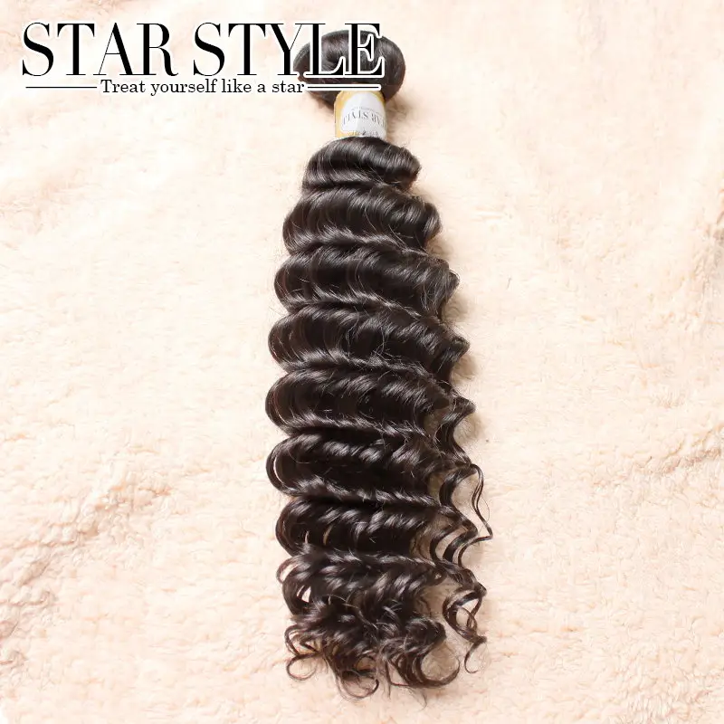 

1pcs lot Deep Wave hair extension One Donor Unprocessed Brazilian Virgin Hair Star Style hair products free shipping No tangle