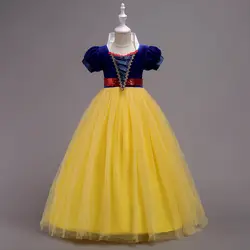 2019 платье принцессы для девочек, юбка для Хэллоуина, сказочное платье для ролевых игр, пышное Сетчатое платье с короткими рукавами для детей