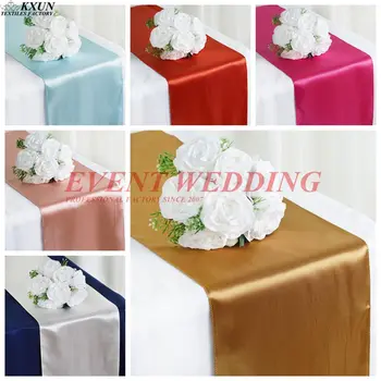 

Nice Looking Satin Table Runner For Hotel Table Decoration Wedding Party Reception Table Runners Tablecloth