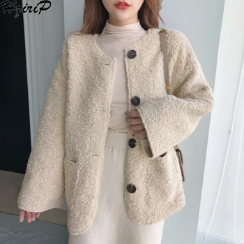 

HziriP 2019 Autumn Spring New Stylish Fresh Coats Loose Free Regular Single Breasted Long Sleeve Solid Jacket Office Lady