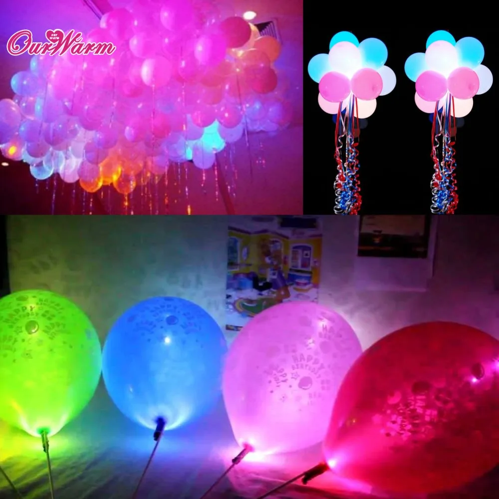 100pcslot colorful led lamps balloon lights for paper lantern balloon christmas party decoration halloween