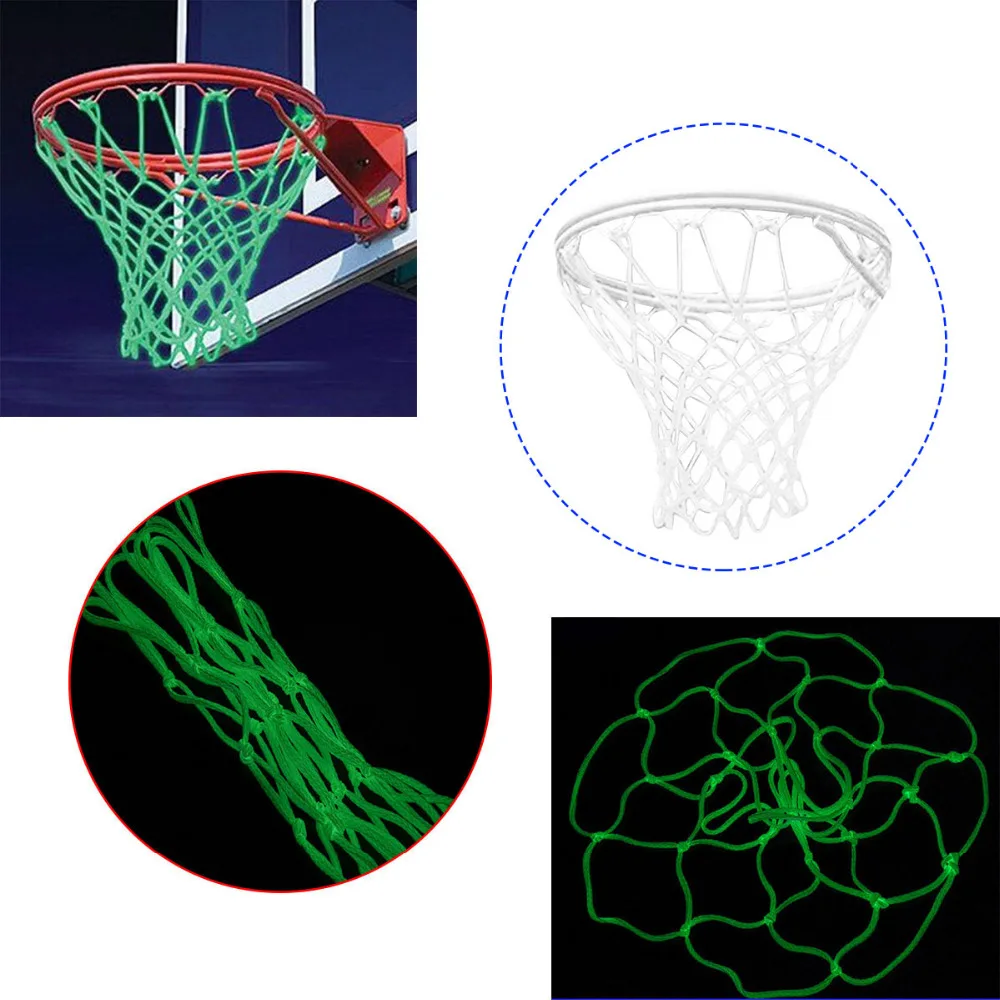 Светящийся светильник для тренировки стрельбы зеленая светящаяся баскетбольная сетка бэкборд мячная сетка нейлоновая стандартная баскетбольная сетка