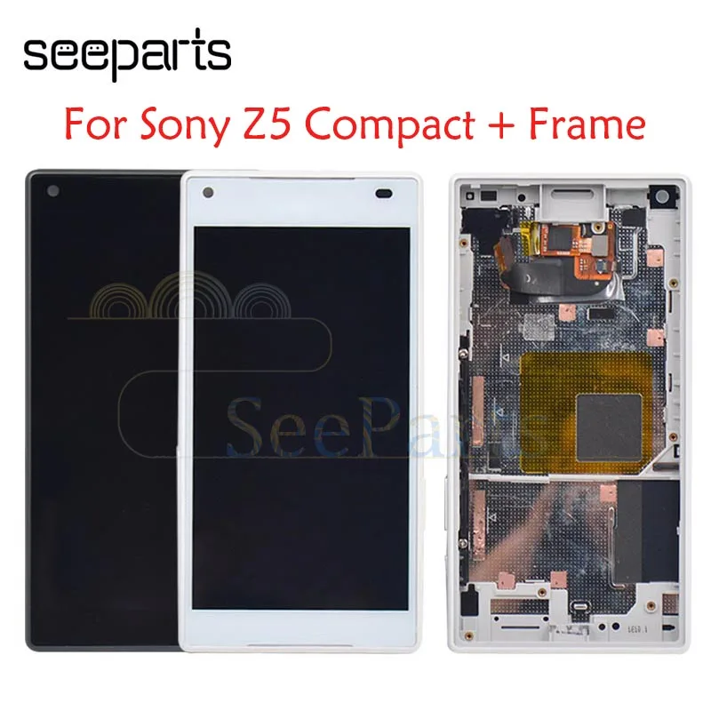 Новый компактный ЖК-дисплей с рамкой для SONY Xperia Z5 сенсорный экран дигитайзером в