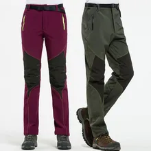 Женские толстые теплые флисовые брюки для рыбалки, кемпинга, походов, катания на лыжах, водонепроницаемые ветрозащитные новые пантолон