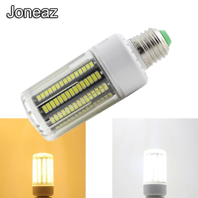 Joneaz 2 шт. E27 E14 светодиодный лампы высокой мощности 18 Вт кукурузы лампы 110 В 220 В smd 5736 170 светодиодный s 360 градусов освещение теплый белый лампы