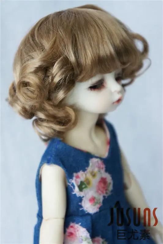1/6 синтетический мохер BJD кукольные парики, короткий кудрявый кукольный парик 6-7 дюймов кукольные аксессуары JD164