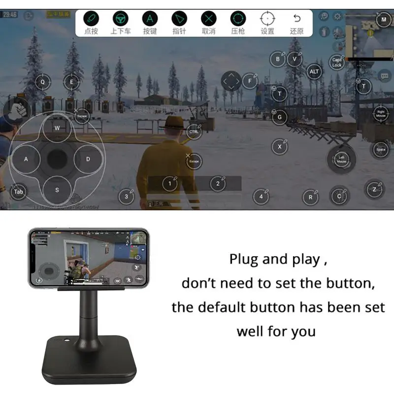  Studyset G3 PUBG Gamepad Controller for IOS PUBG Mobile Android to PC Bluetooth USB Keyboard Mouse 