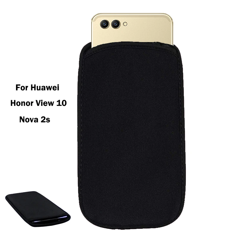 Мягкий гибкий неопреновый защитный черный чехол для huawei Honor вид 10/V10/Nova 2 s эластичные рукава универсальный сумка