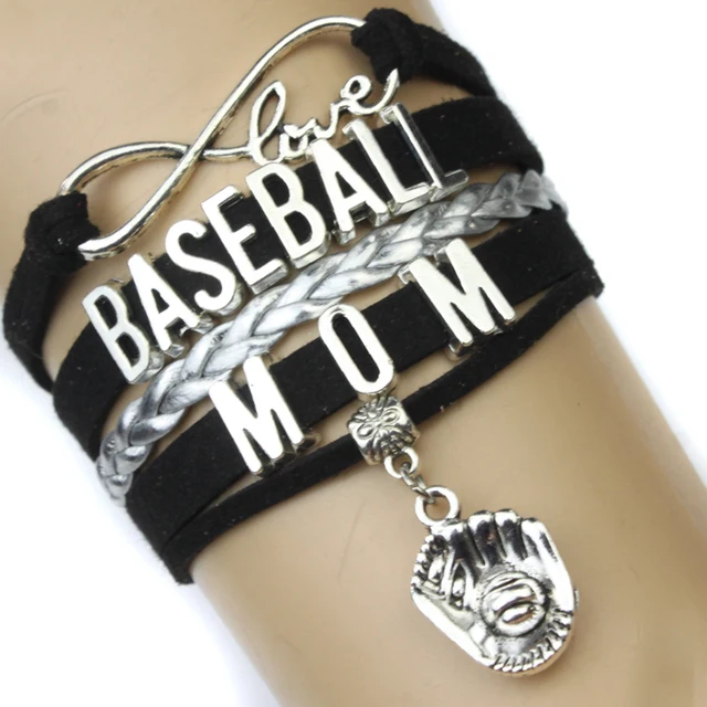 Aliexpress High Quality Infinity Love Baseball Mom High Quality Infinity Love Baseball Mom Bracelet Glove Charm Lover Black Women S Fashion