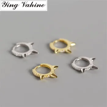 

ying Vahine Fashion Element Women's Earrings 925 Sterling Silver Punk Style Rivet Stud Earrings for Women oorbellen brincos