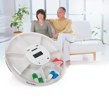 

Portable Mini 7 Days Medical Box 5 Alrams Timed Bill Organizer Boxes Reminder Digital Medical kit Container Bill Box