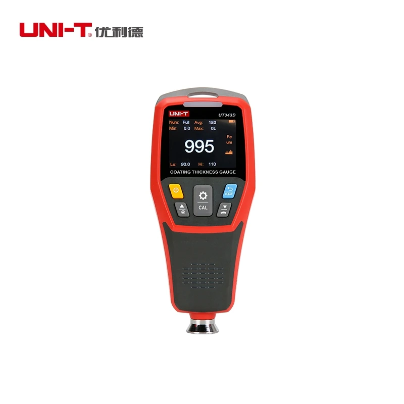 

UNI-T Digital Coating Thickness Gauge 0-1250um LCD Professional Auto Fe/NFe Car Paint Film Thickness Meter USB Data Recorder