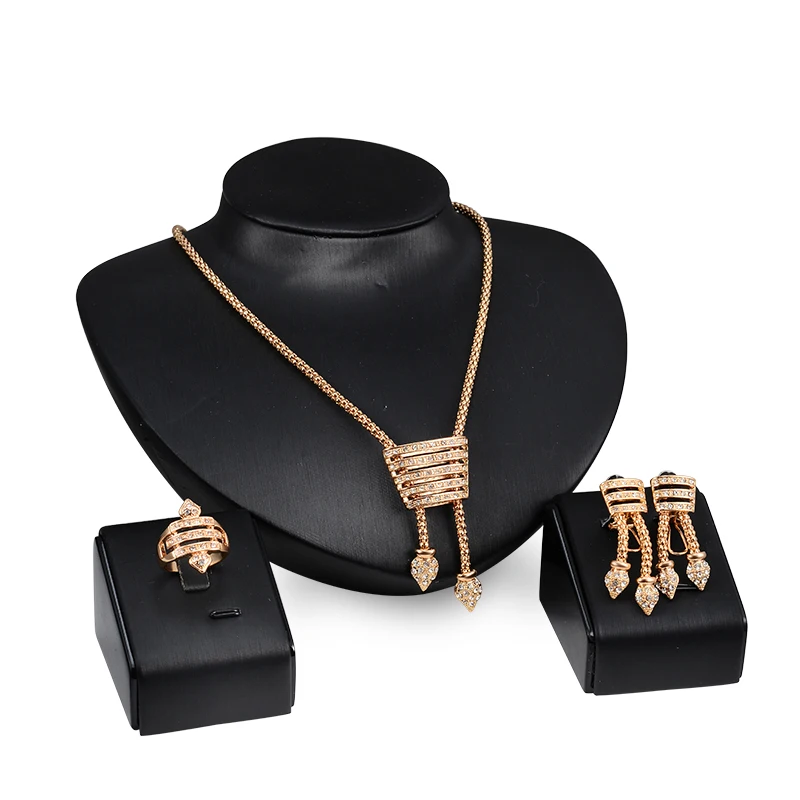 

Fashion Trendy nigerian wedding african beads jewelry sets ,Crystal Earrings for Women dubai jewelry set wedding accessories