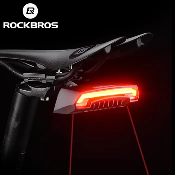 

ROCKBROS Bicycle Light USB Rechargeable Tail Light LED Warning Rear Lights Cycling Smart Wireless Remote Control Turn Signal