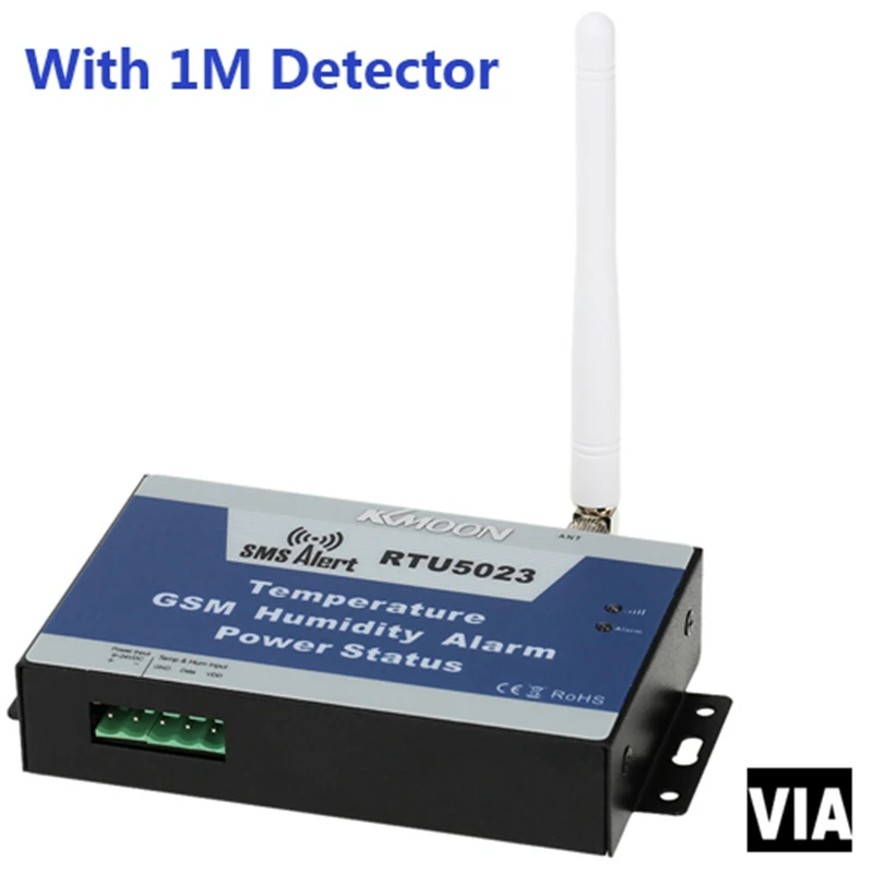 RTU5023+1M Detector Free Shipping GSM Temperature Monitoring SMS Power Humidity Environment Alarm Android APP Remote Control