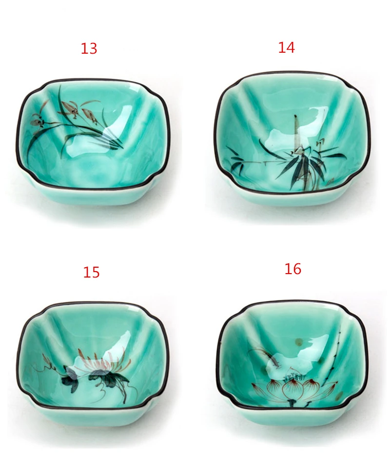 8 Chinese Tea Cup Ceramic Celadon Kung Fu Tea Set Drinkware Retro Gaiwan Teacup Blue And White Porcelain Coffee Cups Mug