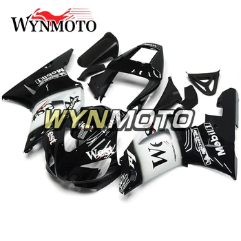 

Complete ABS Plastic Injection Gloss White Black Cowlings Motorcycle Fairings For Yamaha YZF R1 Year 98 99 1998 1999 Body Frames
