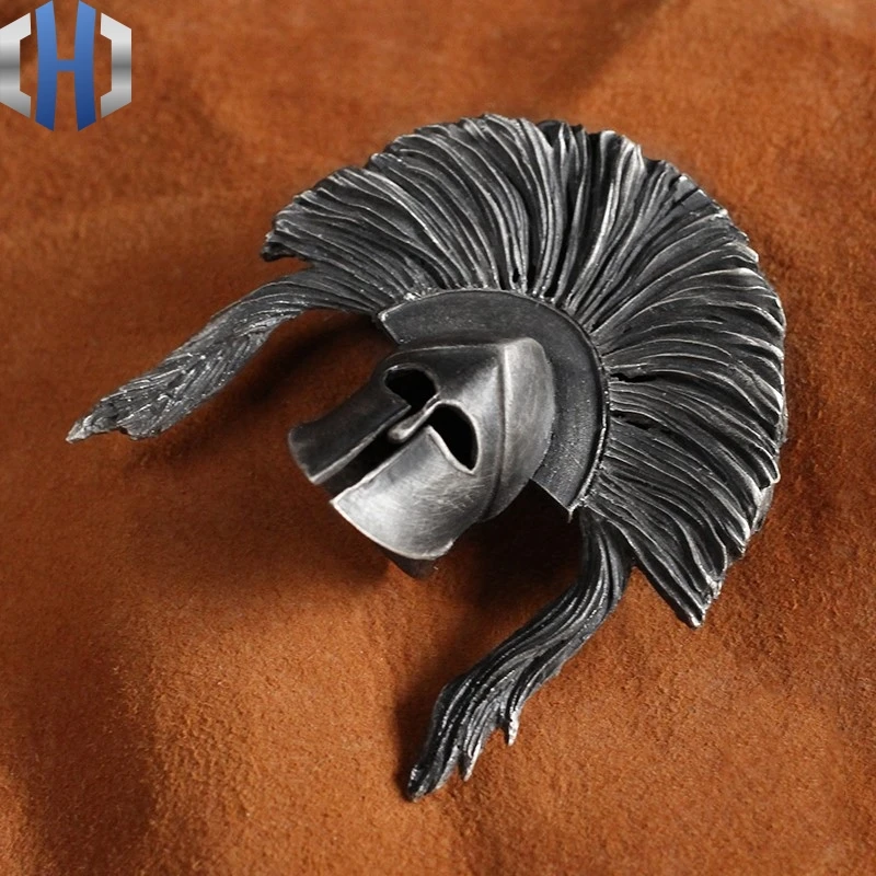 Древняя римская общая маска гладиатора Шлем ручной работы на заказ 925 пробы серебро латунь ожерелье кулон