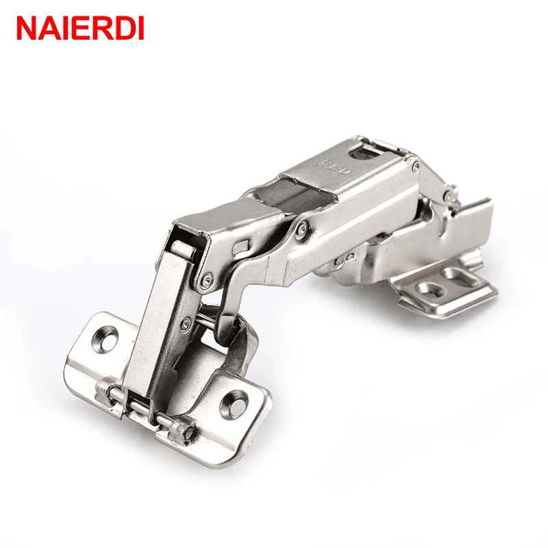 

NAIERDI 175 Degree Hydraulic Buffer Hinge Rustless Iron Buffer Soft Close Cabinet Cupboard Door Hinges For Furniture Hardware