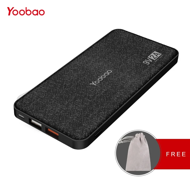 Yoobao Quick Charge Мощность банка для Xiaomi Mi 12000 мАч QC 2,0 Pover банк 9 V 2 A Портативный Зарядное устройство Внешний Батарея для huawei P8