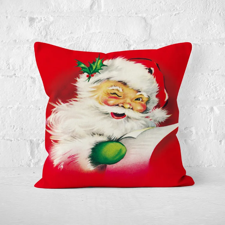 2018 Yeni Y l Ev Dekorasyonu Noel Minder rt s A ac Noel Baba Pet 