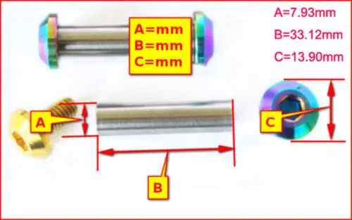Titanium JP8//JXP//FA073 Fasteners Rear Shock Absorbers Nuts Flange Bolts 1x set
