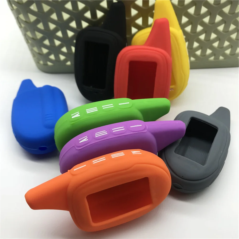 

OemField Silicone Case Cover Keychain Holder Shell Bag Skin for Scher-khan Magicar 7 8 9 10 11 12 Two Way Car Alarm LCD Remote
