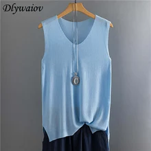 2019 Top Women Summer Sleeveless Knit Sexy Tank Rib Vest Female Elasticity Casual Loose Plus Size Camisole V Neck Split Tops 2019 Top Women Summer Sleeveless Knit Sexy Tank Rib Vest Female Elasticity Casual Loose Plus Size Camisole V Neck Split Tops