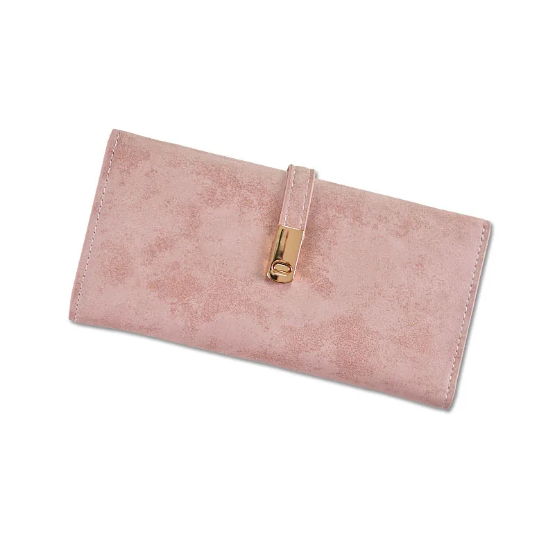 

Luxury Brand Wallet Women Casual Scrub Leather Ladies Purse High Quality Soft Long Wallet for Girl Card Holder Carteira Feminina
