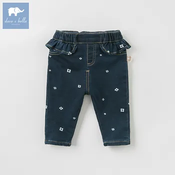 

dave bella autumn baby girls full length kids with Ruffles fashion pants children girls boutique trousers