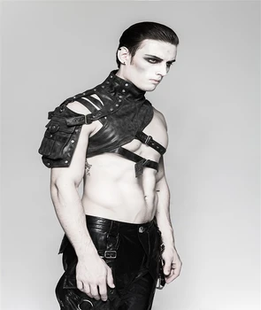 

Character Dress Up Halloween Show Steampunk Leather Armor Men's Shoulder Bag Accessories Show Locomotive Party Props Accessories