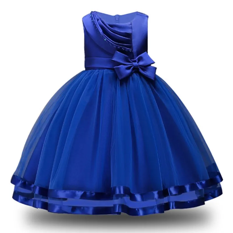 

Kids Princess Dress for Girls Lace Bowknot Tutu Baby Flower Girl Dresses for Wedding Party Costumes Christmas Clothing 2-10 Yrs